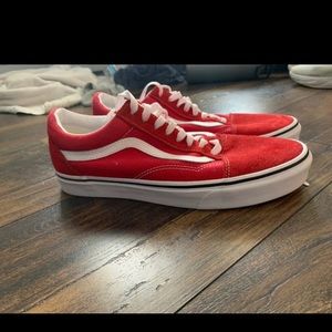 Red and white vans